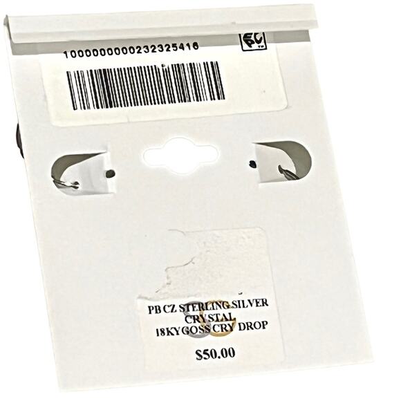 NEW Giani Bernini HOOP EARRINGS 1" Aurora Borealis Crystal Ball Sterling Silver - Picture 4 of 6